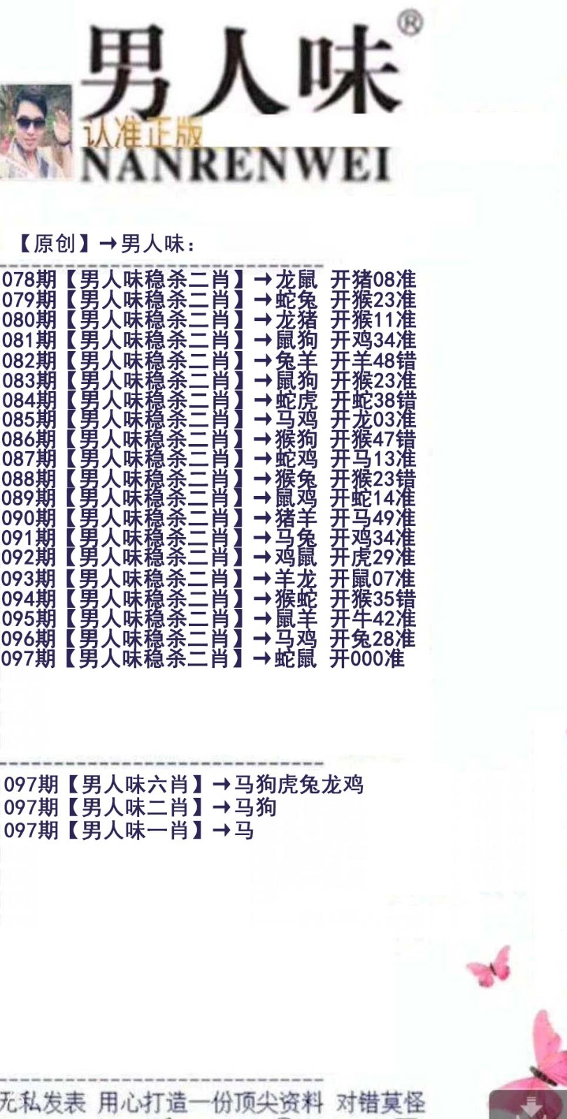 香港挂牌论坛：097期男人味