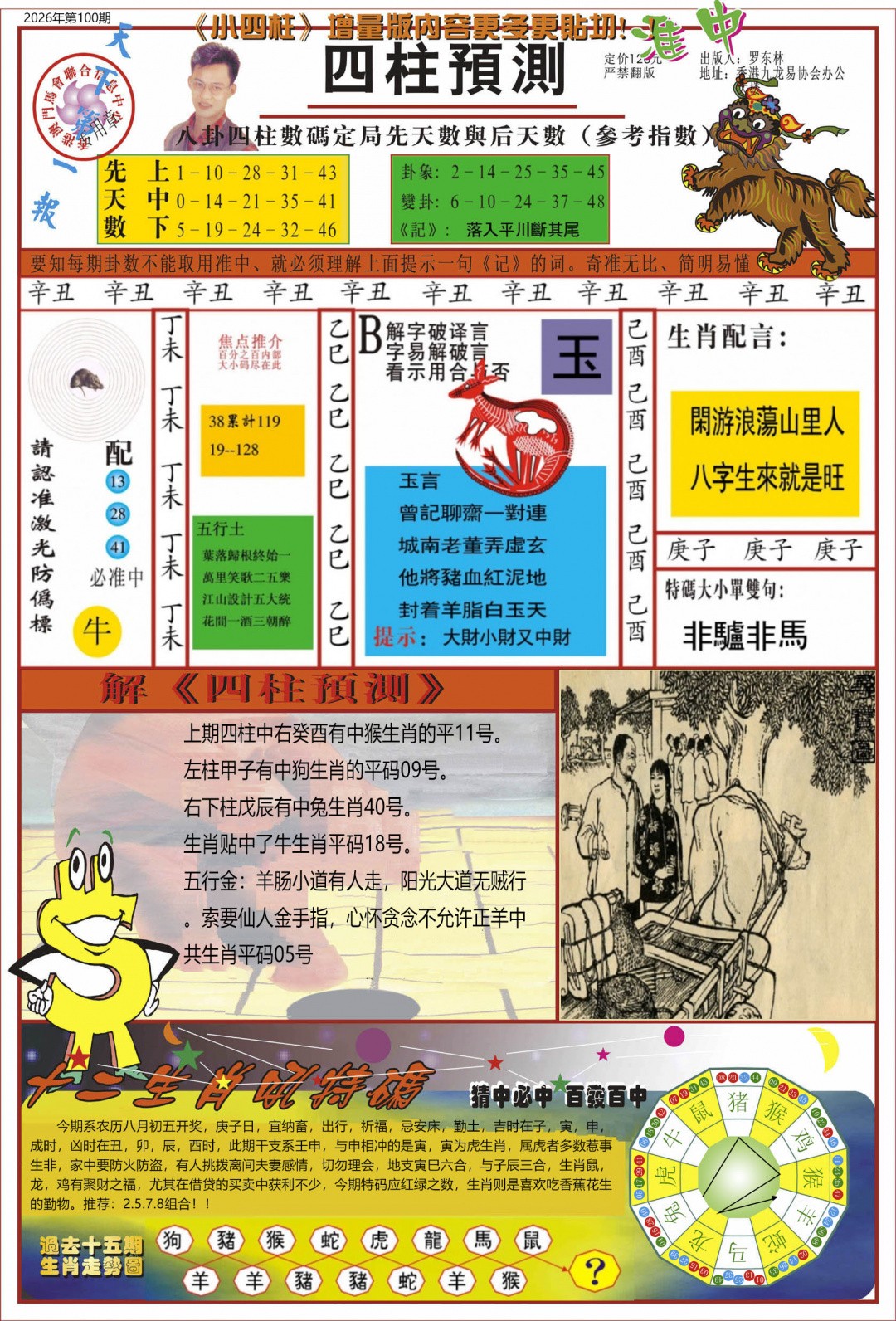 风云再起高手坛100期：中四柱预测A