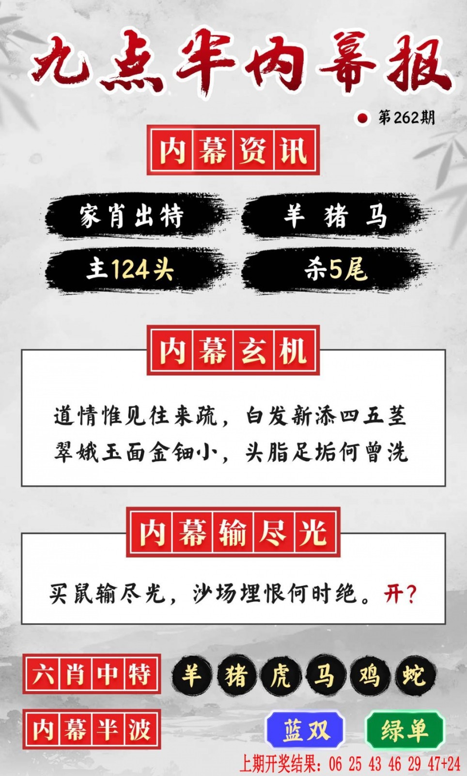 港澳主论坛262期：九点半内幕报