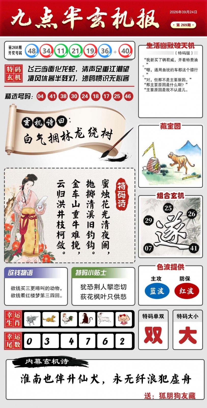 摇钱树269期:九点半玄机报