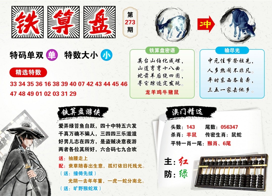 鸿运论坛273期：澳门铁算盘