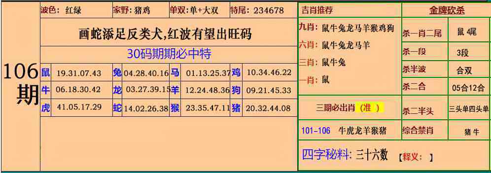 小鱼儿106期：小鱼儿30码期期中