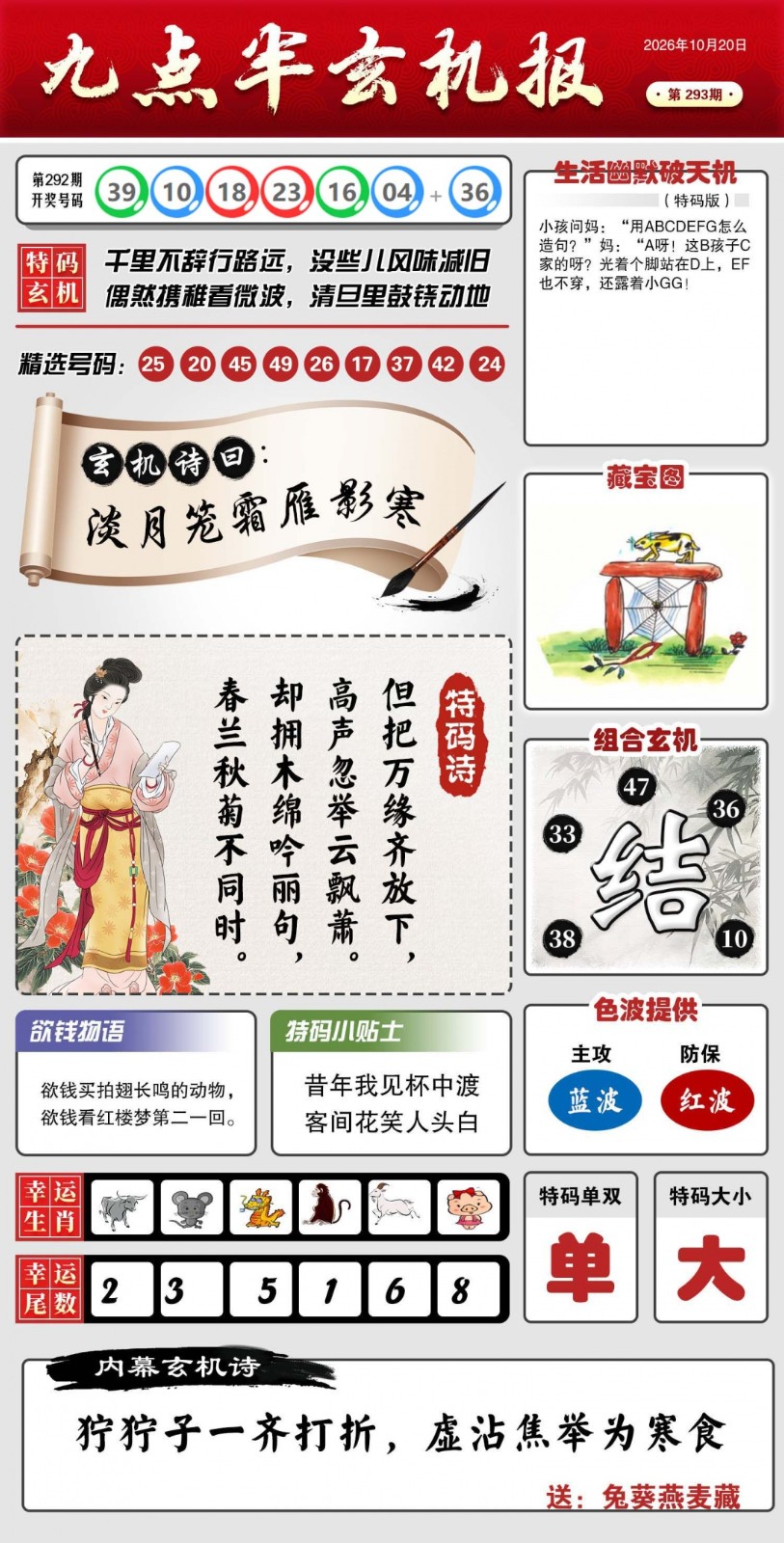 新澳特供293期：九点半玄机报
