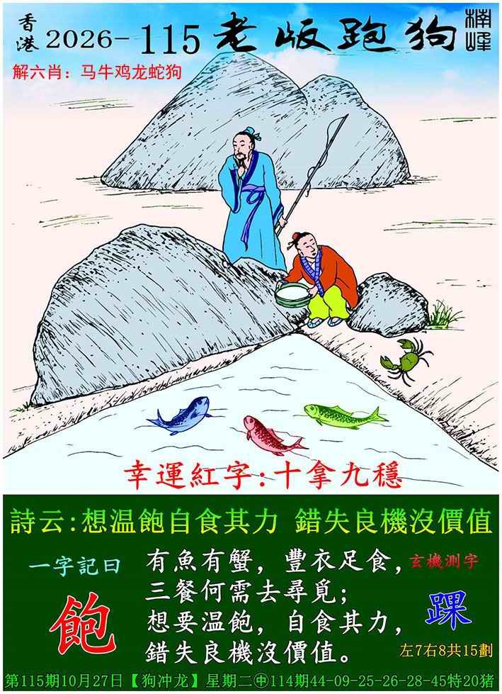 今日特马结果115期：老版跑狗图