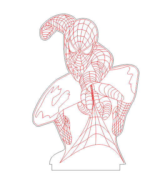 Spider Man para lámpara de acrílico 3d