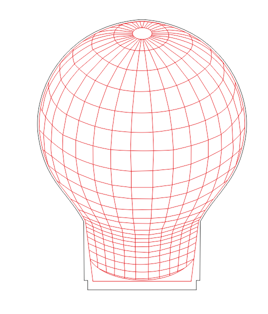 Balón para lámpara de acrílico 3d